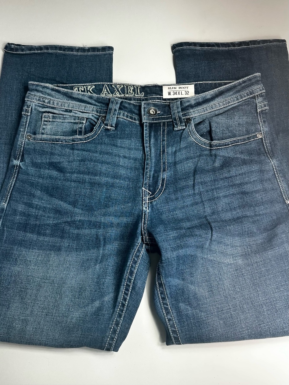 Axel Slim Boot Men’s Jeans in Dark Blue Wash